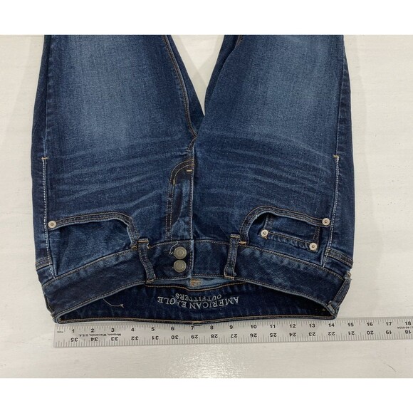 AMERICAN EAGLE Jeans Women's 6 Blue Denim Artist Bootcut Low Rise Flap Pocket - Picture 8 of 11